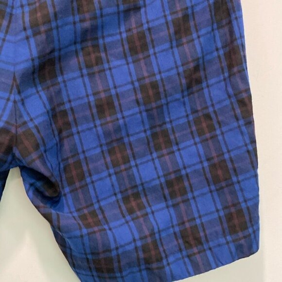 Haight and Ashbury blue plaid Shorts Size 38 - Picture 3 of 11